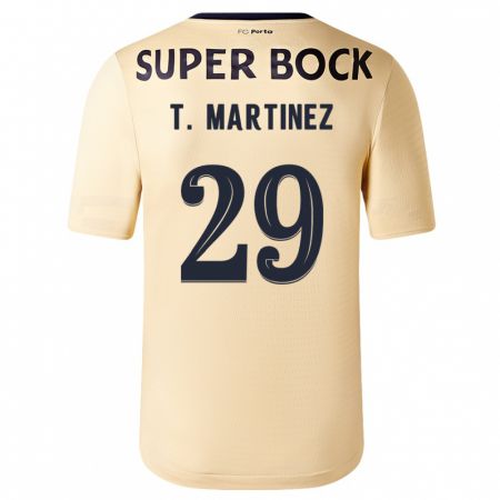 Kandiny Kinder Toni Martínez #29 Beige-Gold Auswärtstrikot Trikot 2023/24 T-Shirt