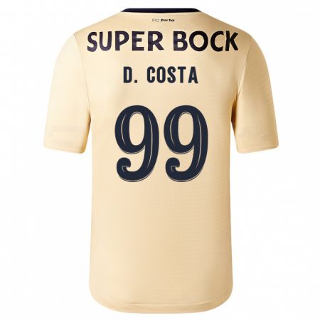 Kandiny Kinder Diogo Costa #99 Beige-Gold Auswärtstrikot Trikot 2023/24 T-Shirt