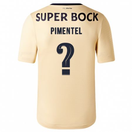 Kandiny Kinder Eric Pimentel #0 Beige-Gold Auswärtstrikot Trikot 2023/24 T-Shirt