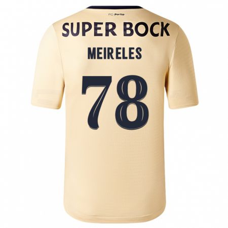 Kandiny Kinder Jorge Meireles #78 Beige-Gold Auswärtstrikot Trikot 2023/24 T-Shirt