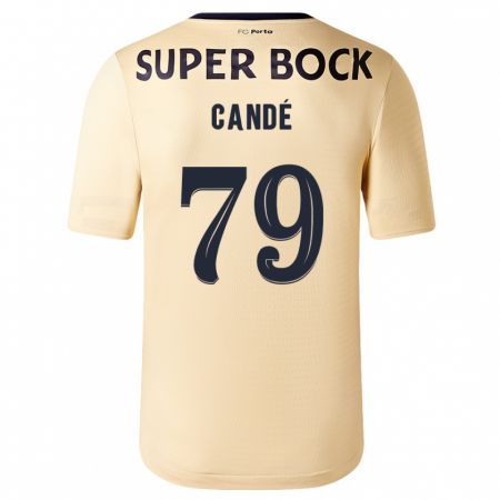 Kandiny Kinder Umaro Candé #79 Beige-Gold Auswärtstrikot Trikot 2023/24 T-Shirt