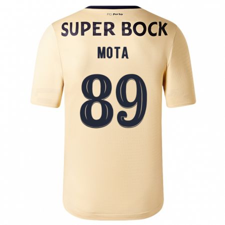 Kandiny Kinder Luís Mota #89 Beige-Gold Auswärtstrikot Trikot 2023/24 T-Shirt
