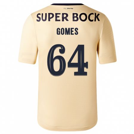 Kandiny Kinder Luís Gomes #64 Beige-Gold Auswärtstrikot Trikot 2023/24 T-Shirt