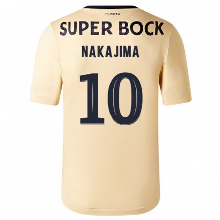 Kandiny Kinder Shoya Nakajima #10 Beige-Gold Auswärtstrikot Trikot 2023/24 T-Shirt