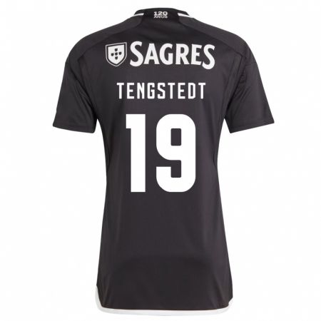 Kandiny Kinder Casper Tengstedt #19 Schwarz Auswärtstrikot Trikot 2023/24 T-Shirt