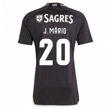 Kandiny Kinder João Mário #20 Schwarz Auswärtstrikot Trikot 2023/24 T-Shirt