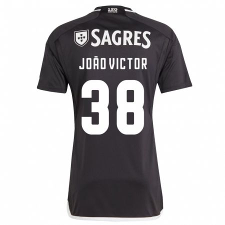 Kandiny Kinder João Victor #38 Schwarz Auswärtstrikot Trikot 2023/24 T-Shirt