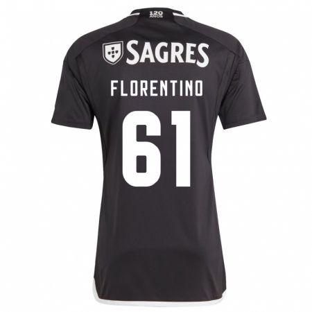 Kandiny Kinder Florentino #61 Schwarz Auswärtstrikot Trikot 2023/24 T-Shirt