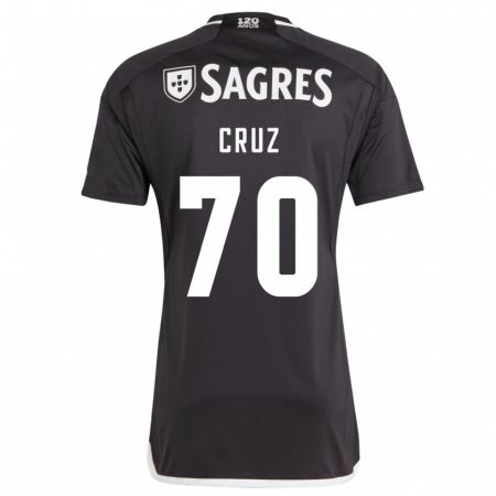 Kandiny Kinder Filipe Cruz #70 Schwarz Auswärtstrikot Trikot 2023/24 T-Shirt