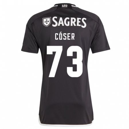 Kandiny Kinder Tiago Cóser #73 Schwarz Auswärtstrikot Trikot 2023/24 T-Shirt
