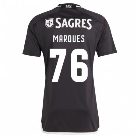 Kandiny Kinder Gustavo Marques #76 Schwarz Auswärtstrikot Trikot 2023/24 T-Shirt