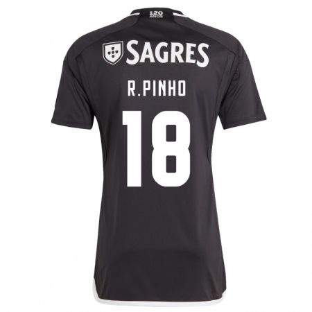 Kandiny Kinder Rodrigo Pinho #18 Schwarz Auswärtstrikot Trikot 2023/24 T-Shirt