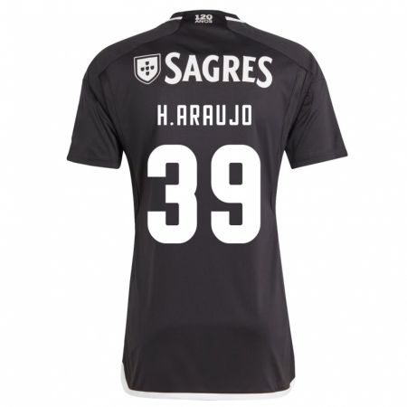 Kandiny Kinder Henrique Araujo #39 Schwarz Auswärtstrikot Trikot 2023/24 T-Shirt