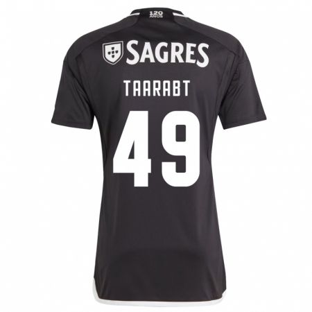 Kandiny Kinder Adel Taarabt #49 Schwarz Auswärtstrikot Trikot 2023/24 T-Shirt