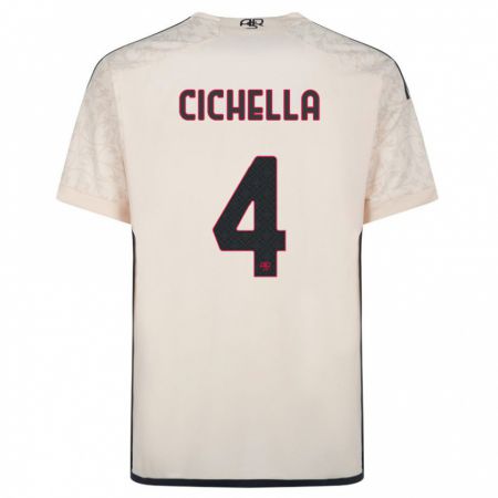 Kandiny Kinder Matteo Cichella #4 Cremefarben Auswärtstrikot Trikot 2023/24 T-Shirt