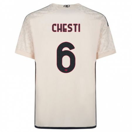 Kandiny Kinder Francesco Chesti #6 Cremefarben Auswärtstrikot Trikot 2023/24 T-Shirt