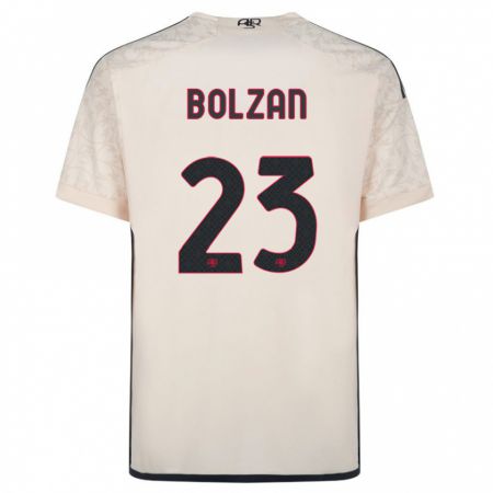 Kandiny Kinder Alessandro Bolzan #23 Cremefarben Auswärtstrikot Trikot 2023/24 T-Shirt