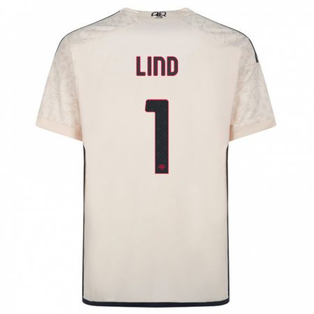 Kandiny Kinder Emma Lind #1 Cremefarben Auswärtstrikot Trikot 2023/24 T-Shirt