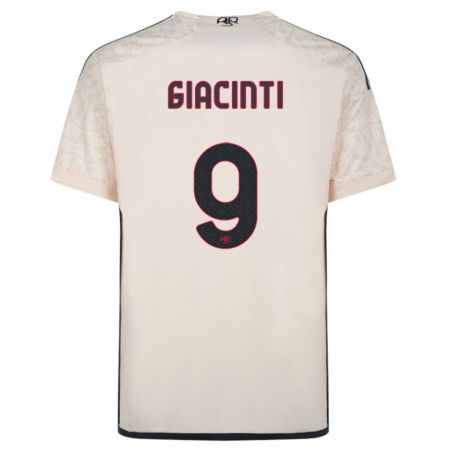 Kandiny Kinder Valentina Giacinti #9 Cremefarben Auswärtstrikot Trikot 2023/24 T-Shirt