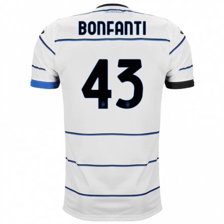 Kandiny Kinder Giovanni Bonfanti #43 Weiß Auswärtstrikot Trikot 2023/24 T-Shirt