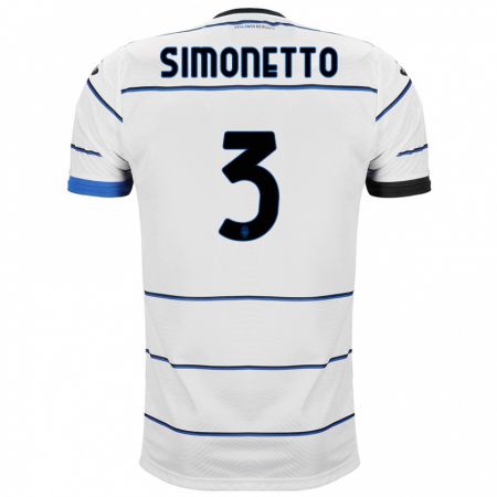 Kandiny Kinder Federico Simonetto #3 Weiß Auswärtstrikot Trikot 2023/24 T-Shirt