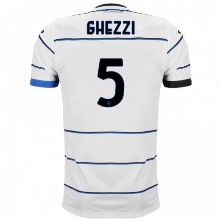Kandiny Kinder Samuele Ghezzi #5 Weiß Auswärtstrikot Trikot 2023/24 T-Shirt