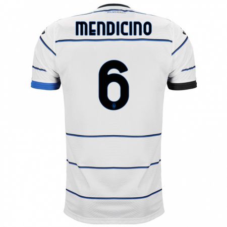 Kandiny Kinder Leonardo Mendicino #6 Weiß Auswärtstrikot Trikot 2023/24 T-Shirt