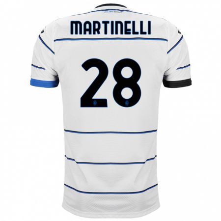 Kandiny Kinder Gabriel Martinelli #28 Weiß Auswärtstrikot Trikot 2023/24 T-Shirt