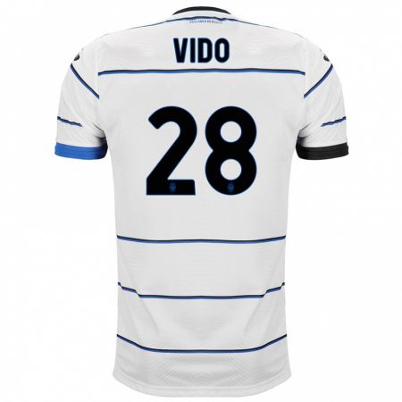 Kandiny Kinder Luca Vido #28 Weiß Auswärtstrikot Trikot 2023/24 T-Shirt