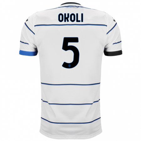 Kandiny Kinder Caleb Okoli #5 Weiß Auswärtstrikot Trikot 2023/24 T-Shirt