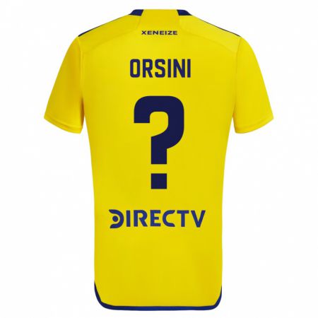 Kandiny Kinder Nicolás Orsini #0 Gelb Auswärtstrikot Trikot 2023/24 T-Shirt