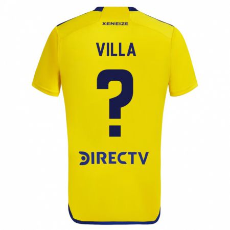 Kandiny Kinder Sebastián Villa #0 Gelb Auswärtstrikot Trikot 2023/24 T-Shirt