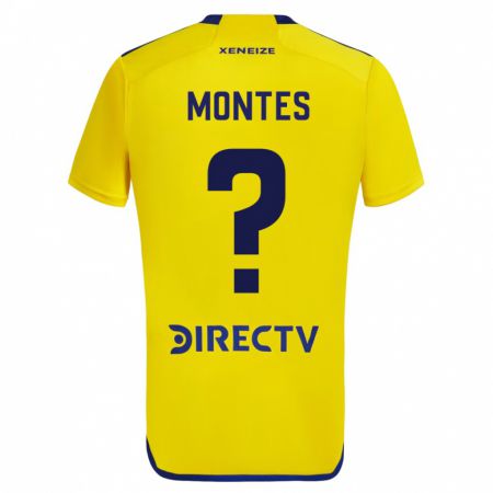 Kandiny Kinder Rodrigo Montes #0 Gelb Auswärtstrikot Trikot 2023/24 T-Shirt