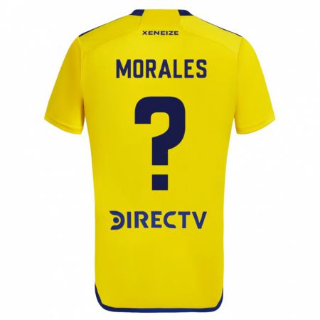 Kandiny Kinder Gonzalo Morales #0 Gelb Auswärtstrikot Trikot 2023/24 T-Shirt