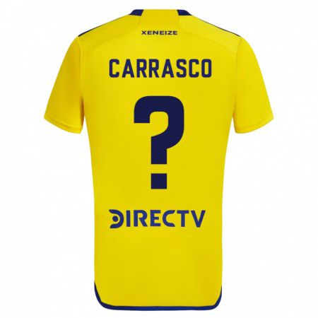 Kandiny Kinder Julián Carrasco #0 Gelb Auswärtstrikot Trikot 2023/24 T-Shirt