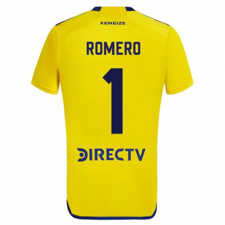 Kandiny Kinder Sergio Romero #1 Gelb Auswärtstrikot Trikot 2023/24 T-Shirt