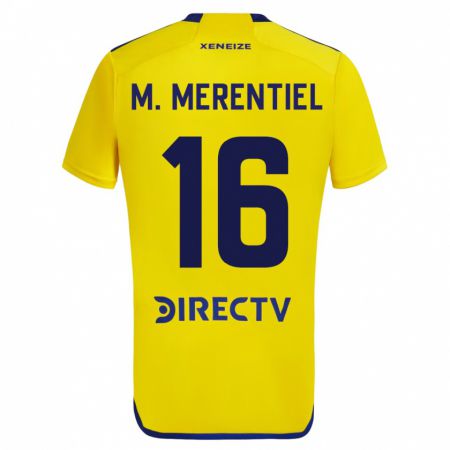 Kandiny Kinder Miguel Merentiel #16 Gelb Auswärtstrikot Trikot 2023/24 T-Shirt