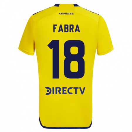 Kandiny Kinder Frank Fabra #18 Gelb Auswärtstrikot Trikot 2023/24 T-Shirt