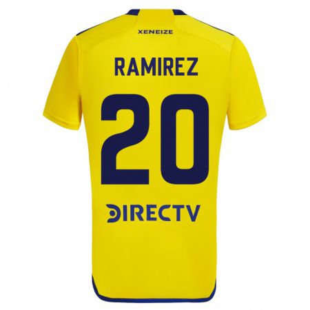 Kandiny Kinder Juan Ramírez #20 Gelb Auswärtstrikot Trikot 2023/24 T-Shirt