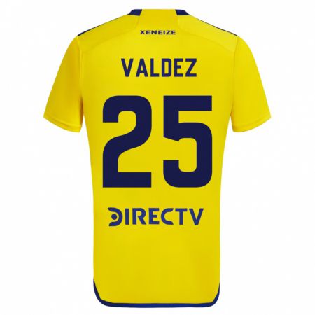 Kandiny Kinder Bruno Valdez #25 Gelb Auswärtstrikot Trikot 2023/24 T-Shirt