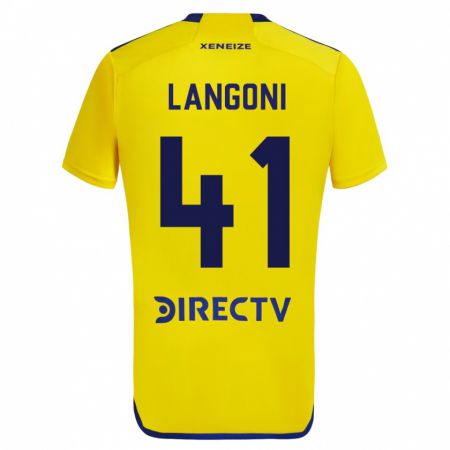 Kandiny Kinder Luca Langoni #41 Gelb Auswärtstrikot Trikot 2023/24 T-Shirt