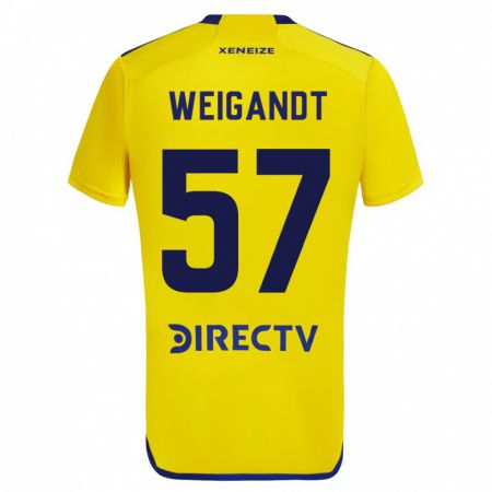 Kandiny Kinder Marcelo Weigandt #57 Gelb Auswärtstrikot Trikot 2023/24 T-Shirt