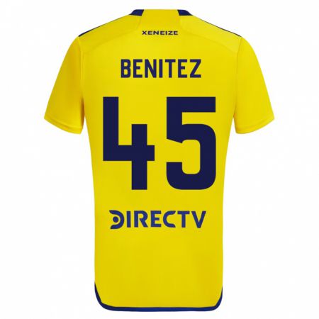 Kandiny Kinder Mauricio Benítez #45 Gelb Auswärtstrikot Trikot 2023/24 T-Shirt