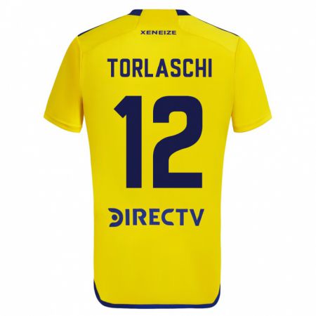 Kandiny Kinder Lucas Torlaschi #12 Gelb Auswärtstrikot Trikot 2023/24 T-Shirt