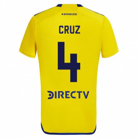 Kandiny Kinder Julieta Cruz #4 Gelb Auswärtstrikot Trikot 2023/24 T-Shirt