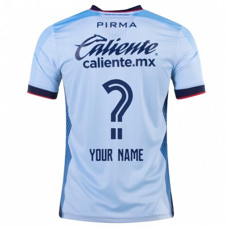 Kandiny Kinder Ihren Namen #0 Himmelblau Auswärtstrikot Trikot 2023/24 T-Shirt