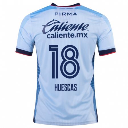 Kandiny Kinder Rodrigo Huescas #18 Himmelblau Auswärtstrikot Trikot 2023/24 T-Shirt