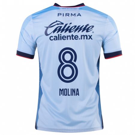 Kandiny Kinder Dalia Molina #8 Himmelblau Auswärtstrikot Trikot 2023/24 T-Shirt
