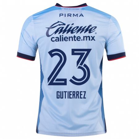 Kandiny Kinder Ivonne Gutierrez #23 Himmelblau Auswärtstrikot Trikot 2023/24 T-Shirt