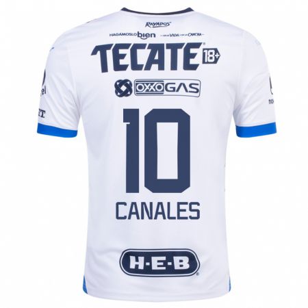 Kandiny Kinder Sergio Canales #10 Weiß Auswärtstrikot Trikot 2023/24 T-Shirt